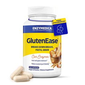 Flacon d'Enzymedica GlutenEase 120 capsules vue de face