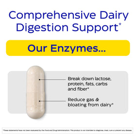 Flacon d'Enzymedica Lacto Enzymes avec capsules