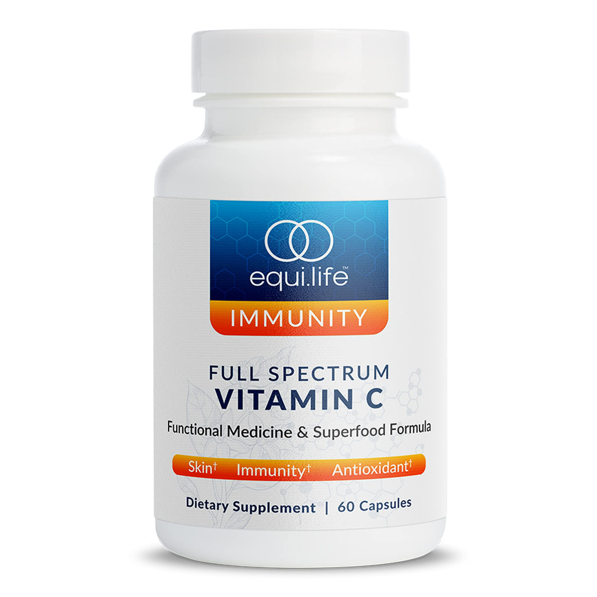 Flacon d'Equilife Vitamine C 60 capsules vue de face