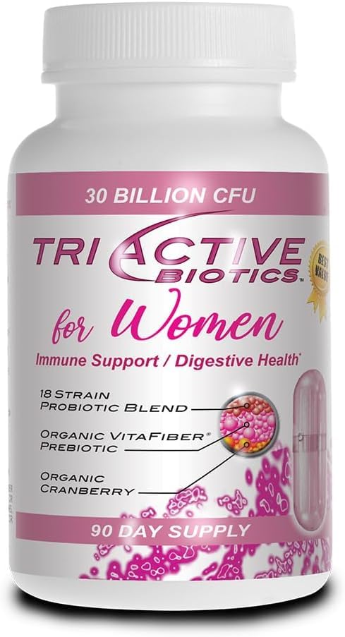 Flacon d'Essential Source Triactive Biotics 90 capsules vue de face