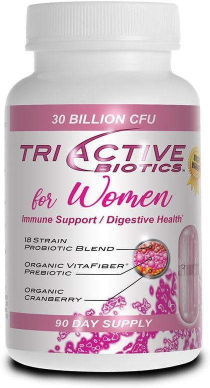 Flacon d'Essential Source Triactive Biotics 90 capsules vue de face