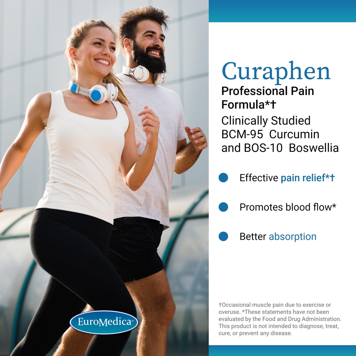 Flacon d'EuroMedica Curaphen avec étiquette visible