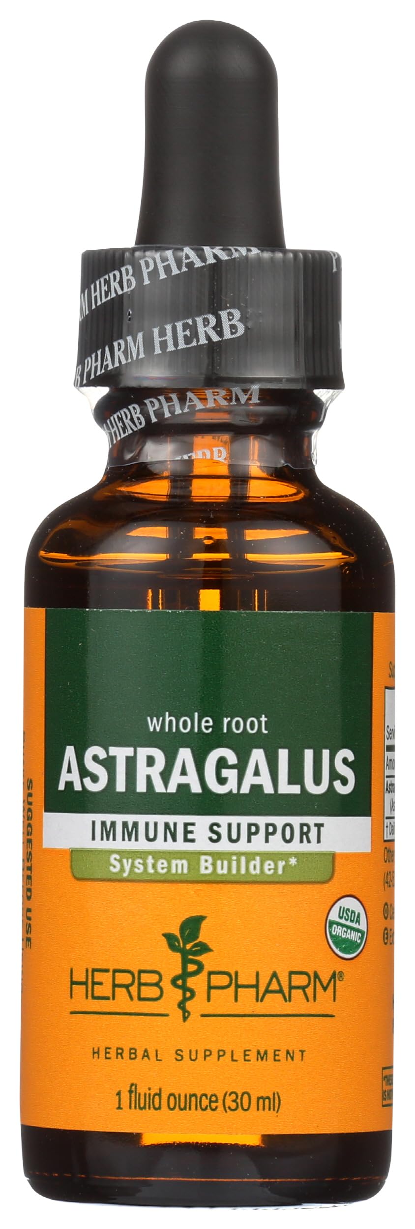 Flacon d'extrait d'Astragale bio sur une table en bois