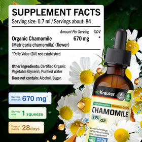 Flacon d'extrait de camomille BIO KRAUTER avec goutteur
