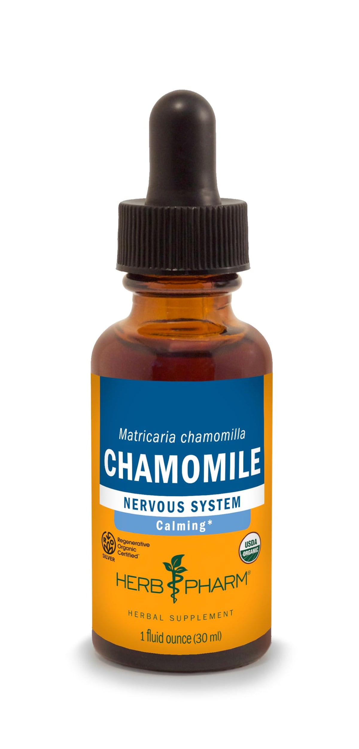 Flacon d'extrait de camomille Herb Pharm 30 ml vue de face