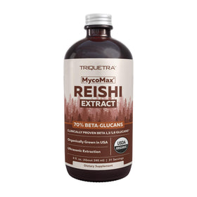 Flacon d'extrait de champignon Reishi bio Triquetra Health 8 oz