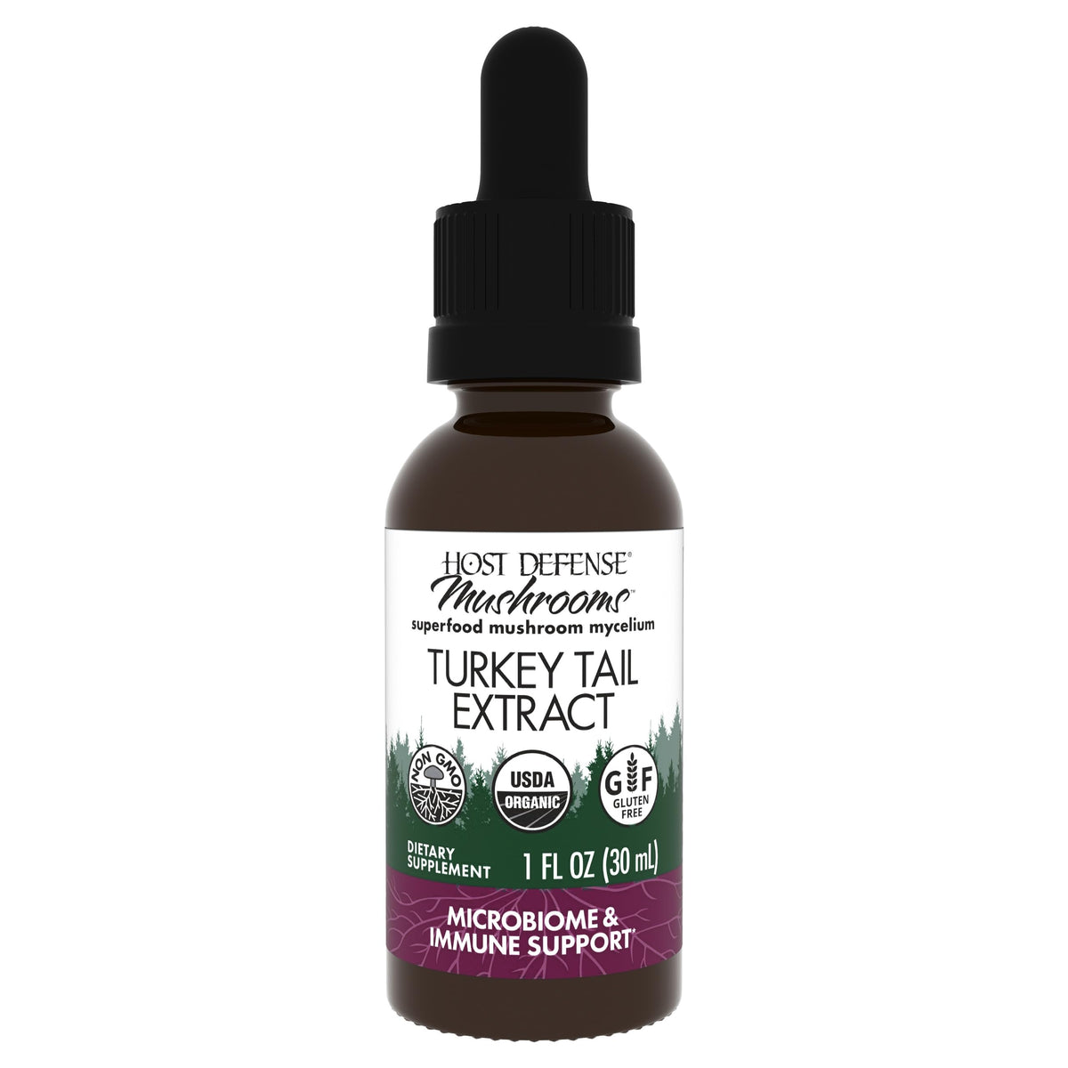 Flacon d'extrait de champignon Turkey Tail 30 ml de Host Defense