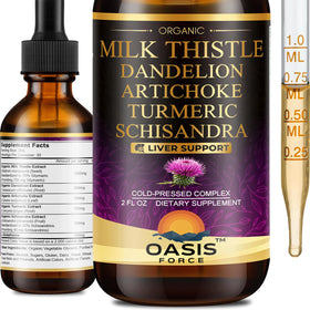 Flacon d'extrait de chardon-marie bio OASIS FORCE 1000mg