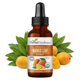 Flacon d'extrait de feuille de mangue bio Herbal Goodness 30 ml