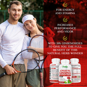 Flacon d'extrait de ginseng rouge coréen Parker Naturals avec étiquette visible