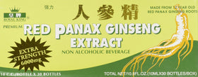 Flacon d'extrait de ginseng rouge royal 10 c.c. avec étiquette