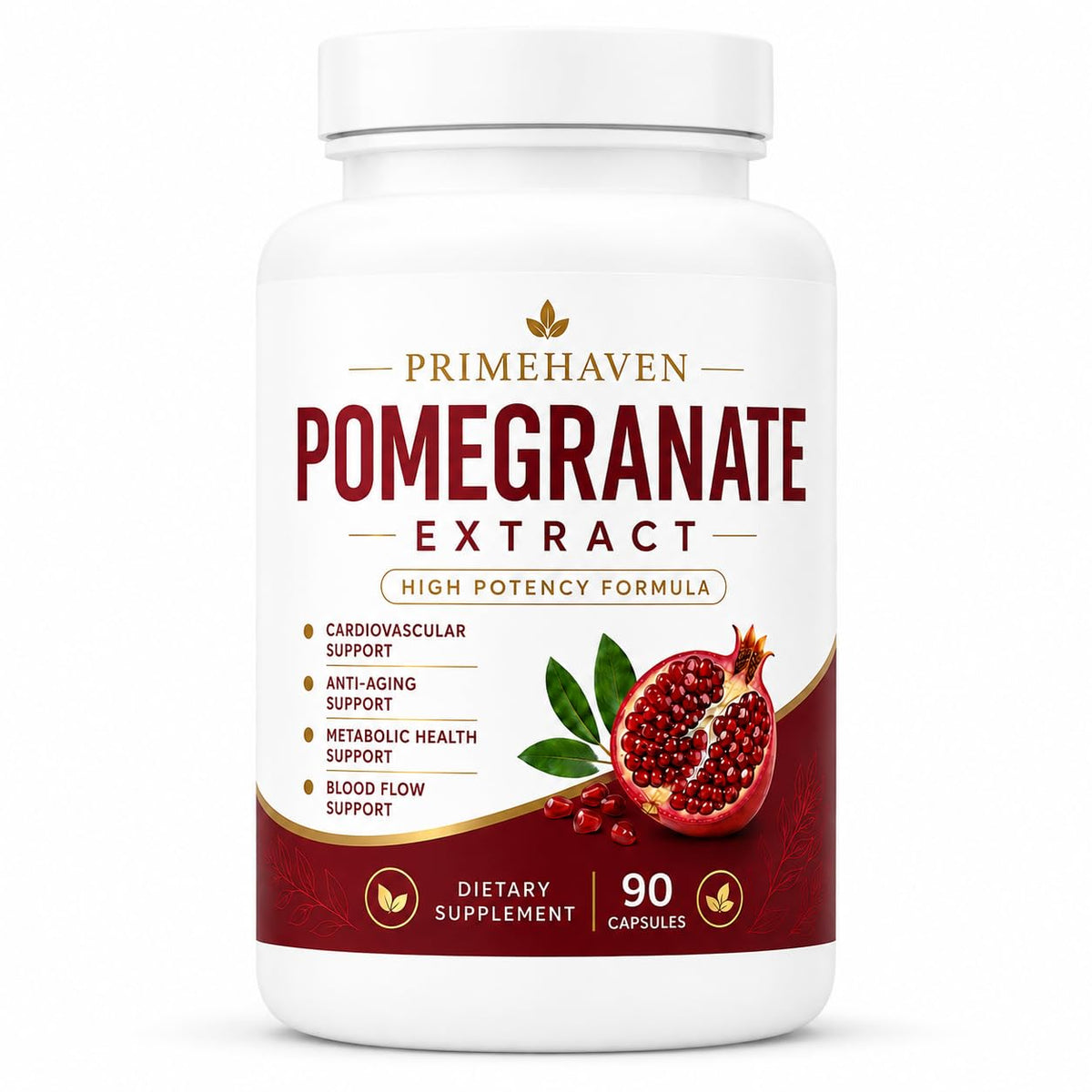 Flacon d'extrait de grenade bio EVERNATURECURE contenant 90 capsules