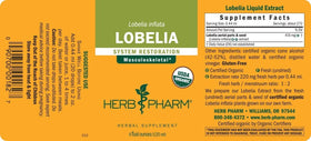 Flacon d'extrait de Lobelia Herb Pharm avec compte-gouttes