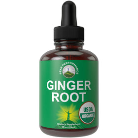 Flacon d'extrait de racine de gingembre bio Peak Performance 132g vue avant