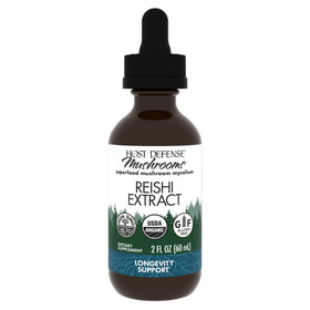 Flacon d'extrait de Reishi Host Defense 60 ml vue avant
