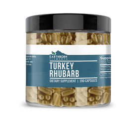 Flacon d'extrait de rhubarbe turque Earthborn Elements 200 capsules