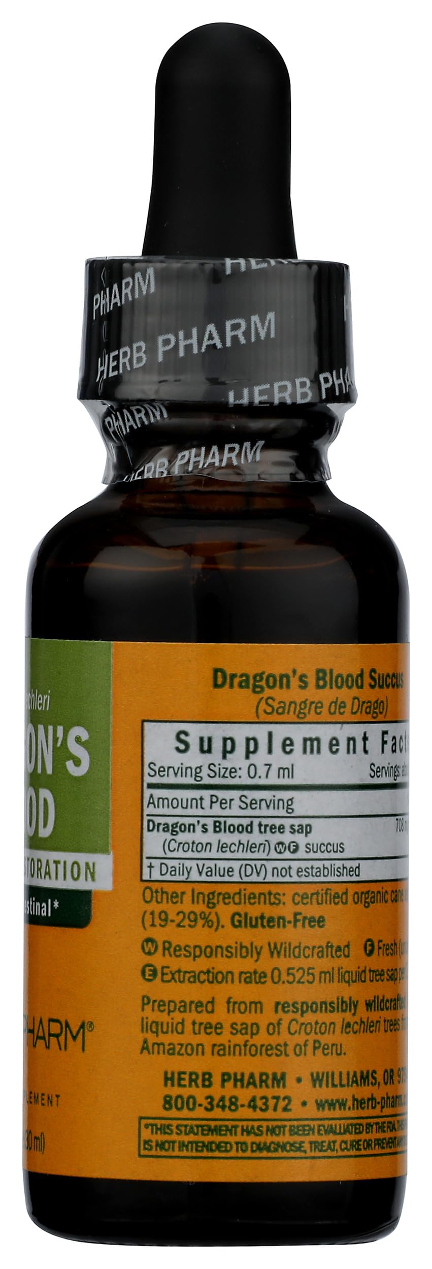 Flacon d'extrait de Sang de Dragon sur un fond neutre