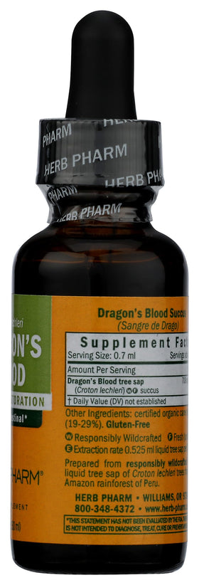 Flacon d'extrait de Sang de Dragon sur un fond neutre