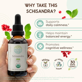 Flacon d'extrait de Schisandra Bio HerbEra avec étiquette