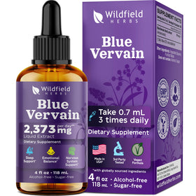 Flacon d'extrait de verveine bleue WILDFIELD HERBS 4 Oz vue avant