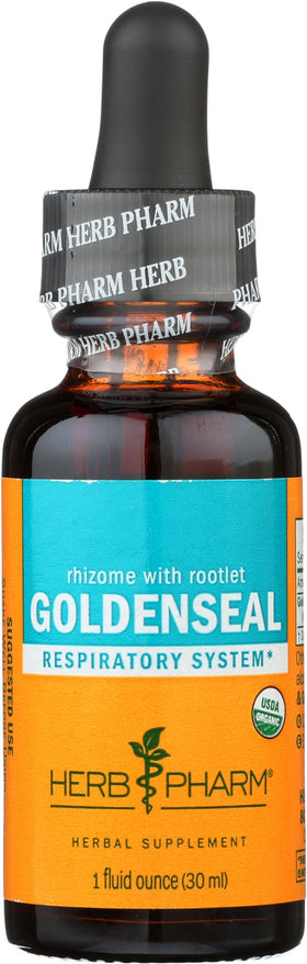 Flacon d'extrait liquide de Goldenseal bio Herb Pharm 30 ml