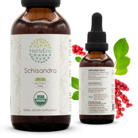 Flacon d'extrait liquide de Schisandra Bio HerbEra 60 ml vue de face
