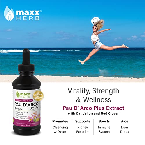 Flacon d'extrait liquide Pau D'Arco Maxx Herb avec pipette