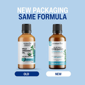 Flacon d'huile d'origan bio AROMAVITA avec son emballage
