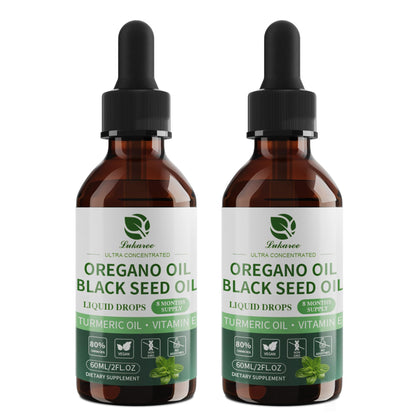 Flacon d'huile d'origan Lukaree 60 ml avec étiquette