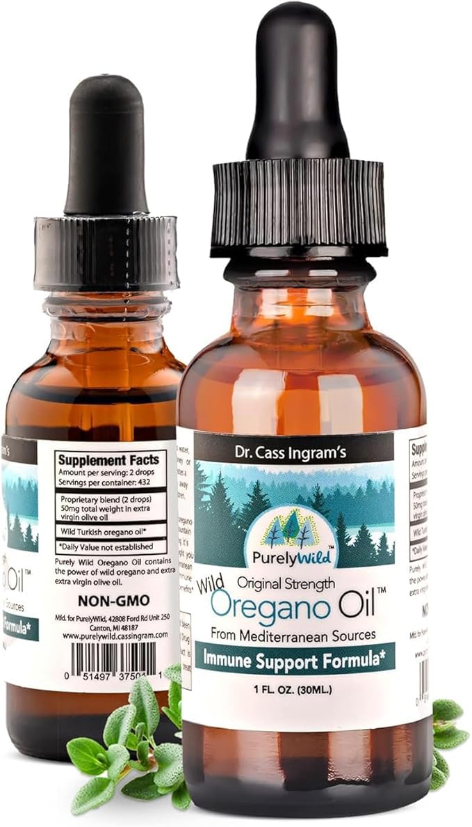 Flacon d'huile d'origan PURELY WILD 30 ml vue de face