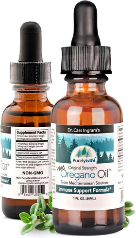 Flacon d'huile d'origan PURELY WILD 30 ml vue de face