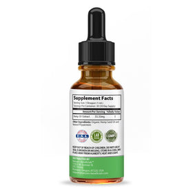 Flacon d'huile de chanvre bio NATURE'S BENEFICIALS avec goutte à goutte