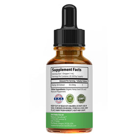 Flacon d'huile de chanvre bio NATURE'S BENEFICIALS avec menthe naturelle