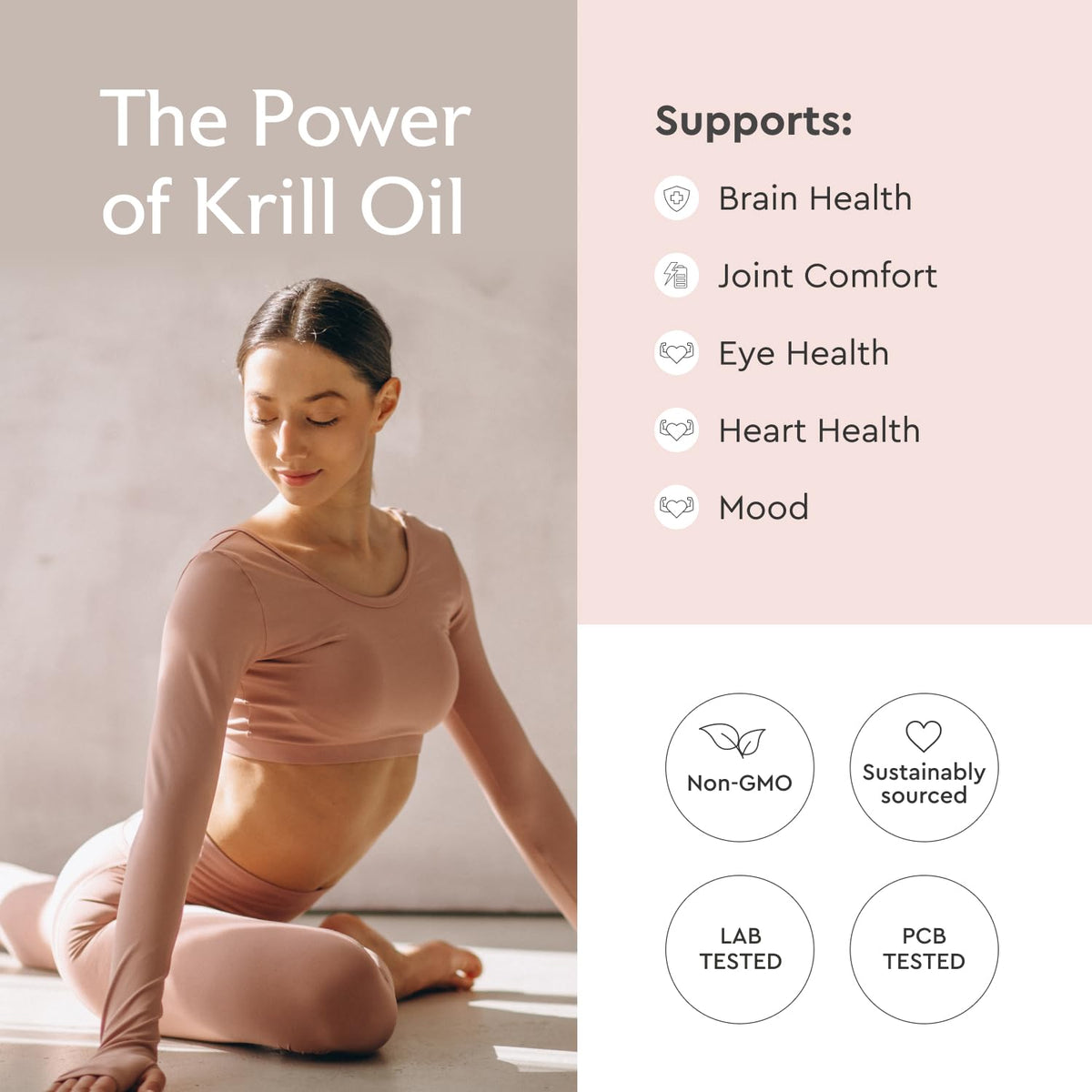 Flacon d'huile de krill Alaya Naturals avec étiquette visible