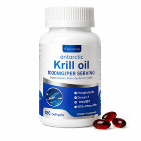 Flacon d'huile de krill DR.VITPOSY 180 gélules front view
