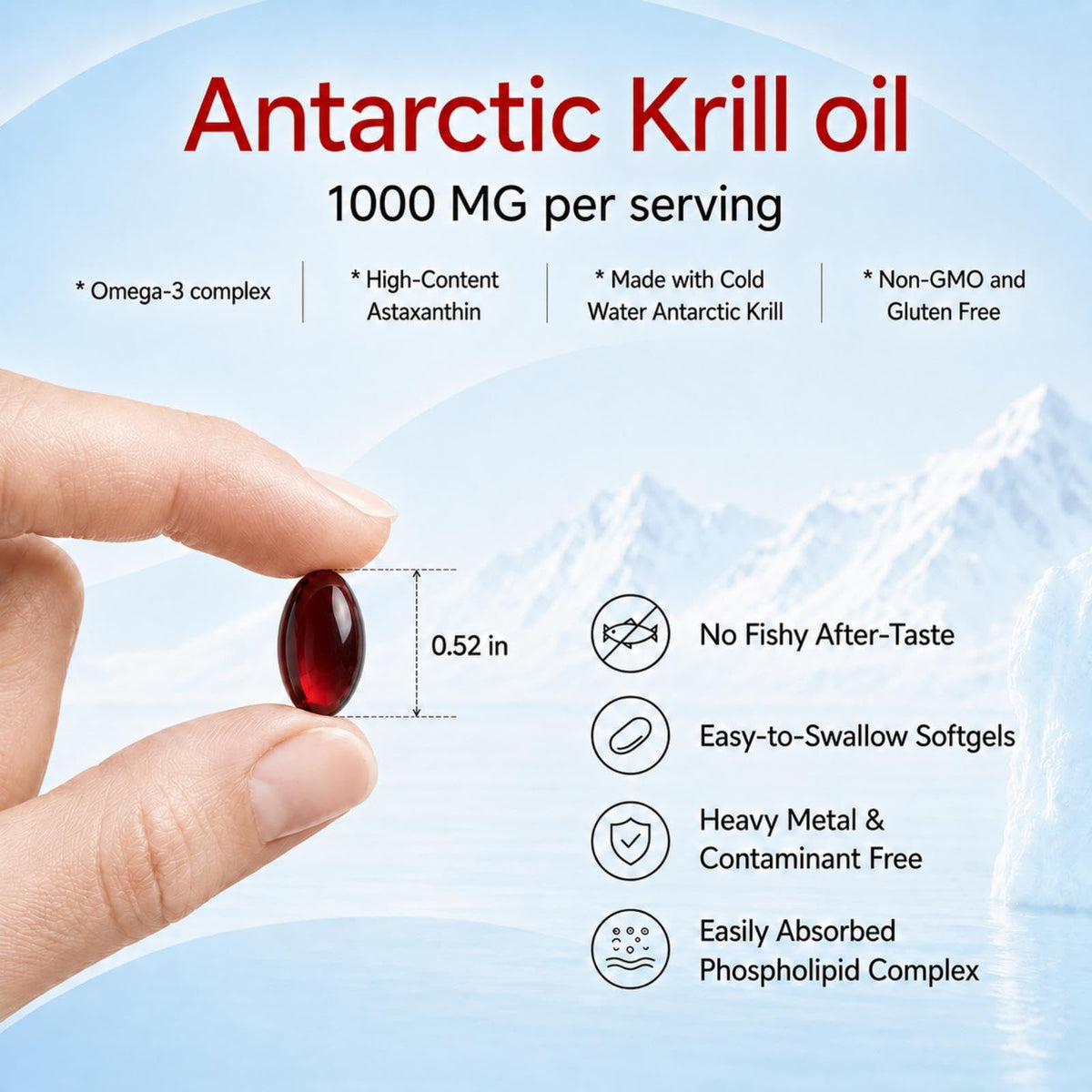 Flacon d'huile de krill DR.VITPOSY avec arrière-plan naturel