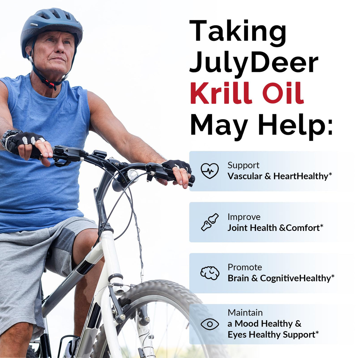 Flacon d'huile de krill JulyDeer avec gélules à côté