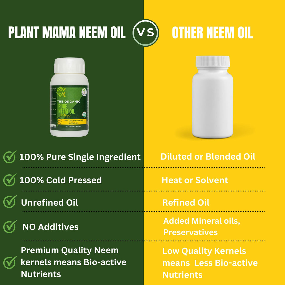 Flacon d'huile de neem à côté de produits de soin de la peau