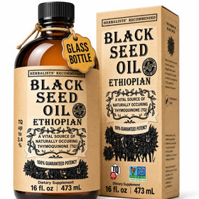 Flacon d'huile de nigelle éthiopienne 16 oz Herbal Organic Works