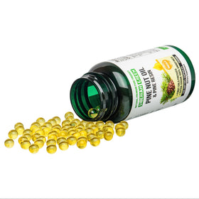 Flacon d'huile de noix de pin Siberian Green avec 200 gélules