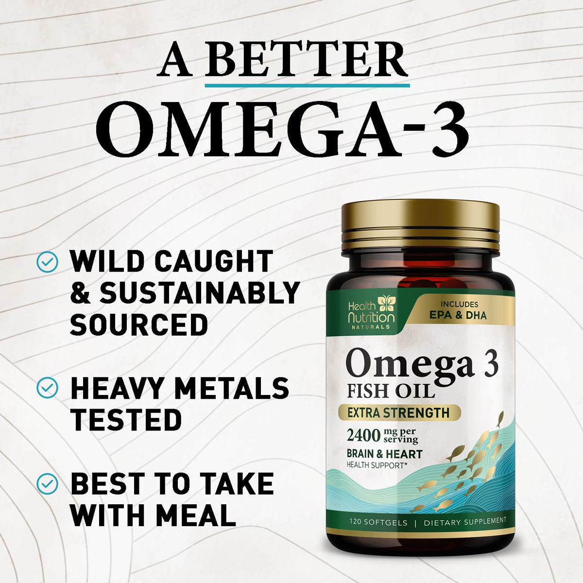 Flacon d'huile de poisson Omega 3 sur fond neutre