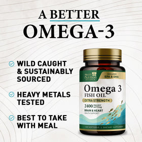 Flacon d'huile de poisson Omega 3 sur fond neutre