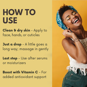 Flacon d'huile de vitamine E ICShopToday avec arrière-plan naturel