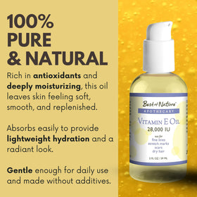 Flacon d'huile de vitamine E ICShopToday avec gouttelette