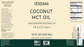 Flacon d'huile MCT Verdana 100% coco avec dosage