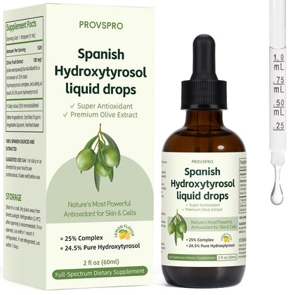 Flacon d'Hydroxytyrosol liquide provspro 136g avec étiquette
