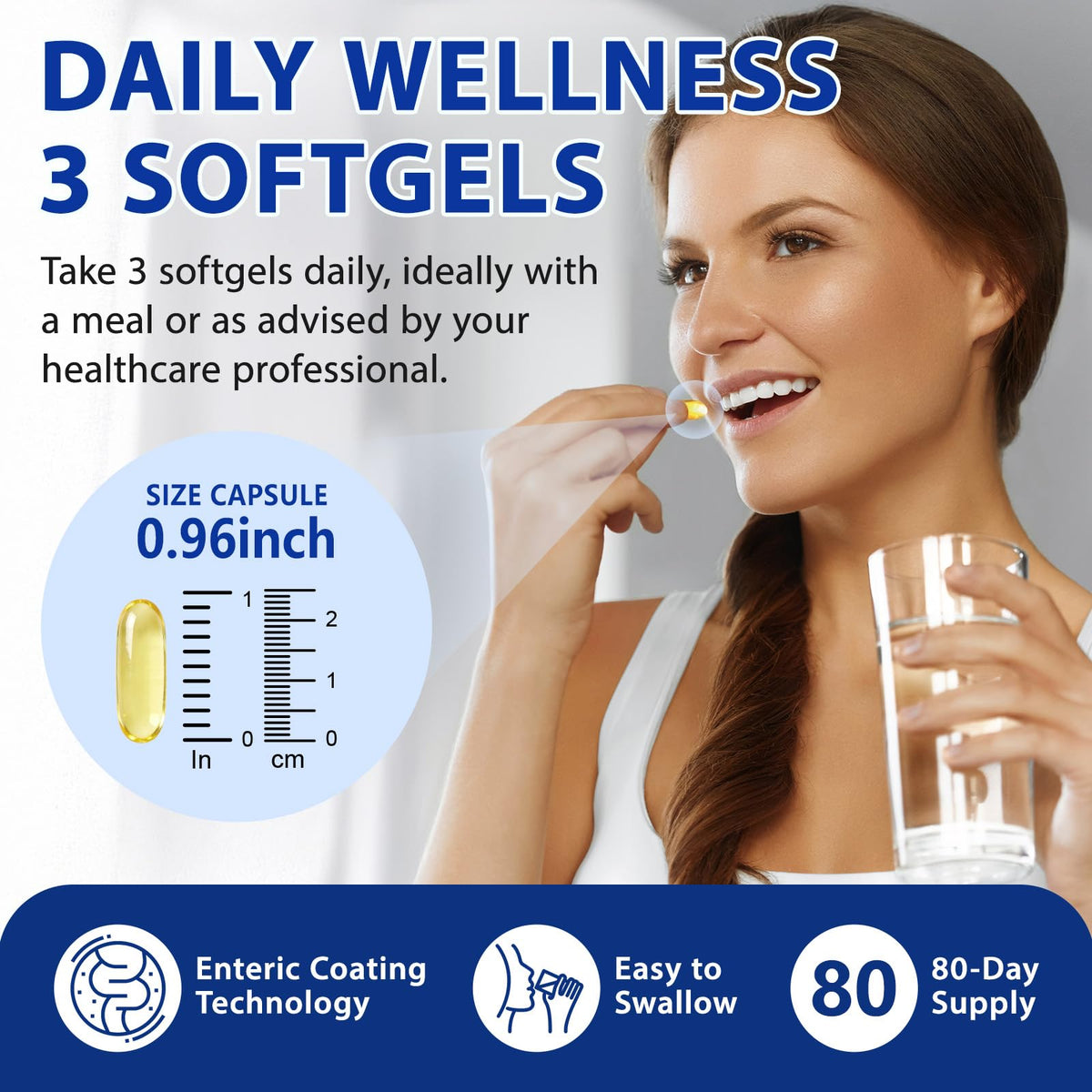 Flacon d'IFUDOIT Omega-3 avec un fond naturel