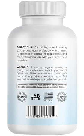 Flacon d'Infusions International CoQ10 600mg avec étiquette
