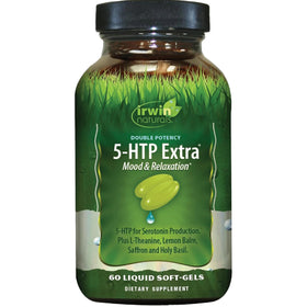 Flacon d'Irwin Naturals 5-HTP Double Potency 60 gélules