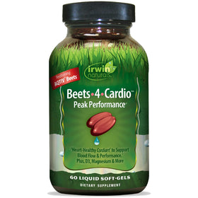 Flacon d'Irwin Naturals Beets-4-Cardio™ 60 gélules liquides
